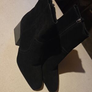 Blondo Black Suede Heeled Boots